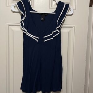 Nautical ruffle top